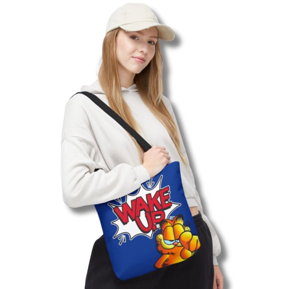 Garfield “Wake Up” 3D Tote Bag (BLUE)| Cute Cartoon Everyday Bag 👜